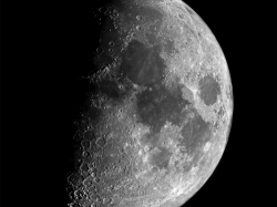 9. März 2014: Mond bei 61% zunehmend