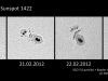 Sunspot 1422 20.-24.Februar 2012