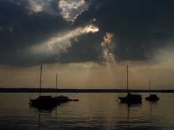 26. Juli 2006 Wolkenstrahlen über Herrsching