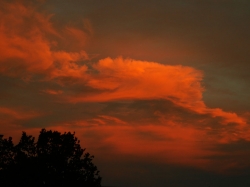 24. September 2012 Sonnenaufgang Wolken im Westen