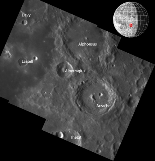 8. Oktober 2012: Mondkrater: Arzachel, Alphonus, Alpetragius, Lassell