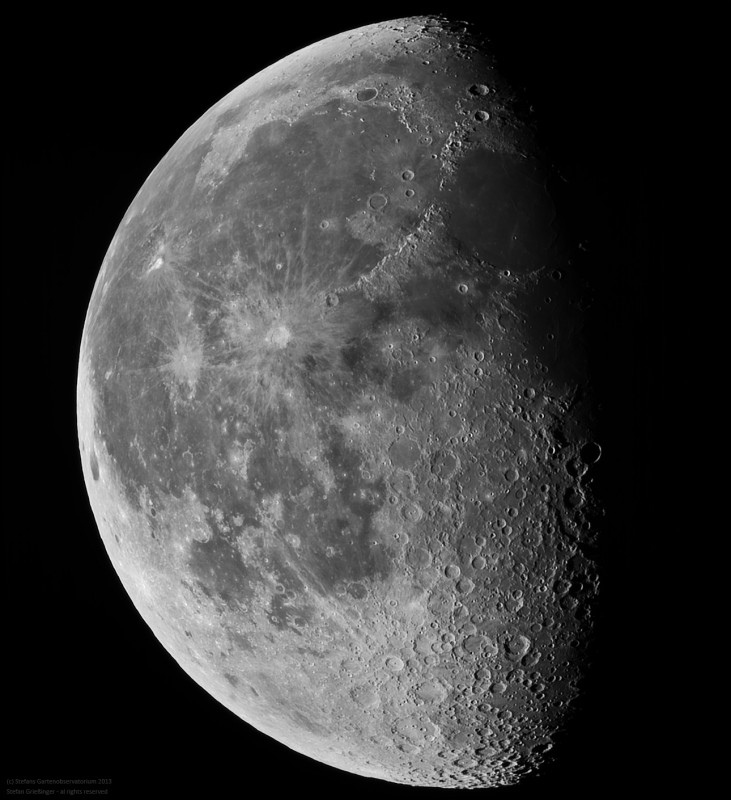 28. Juli 2013 Mond bei 65% abnehmend