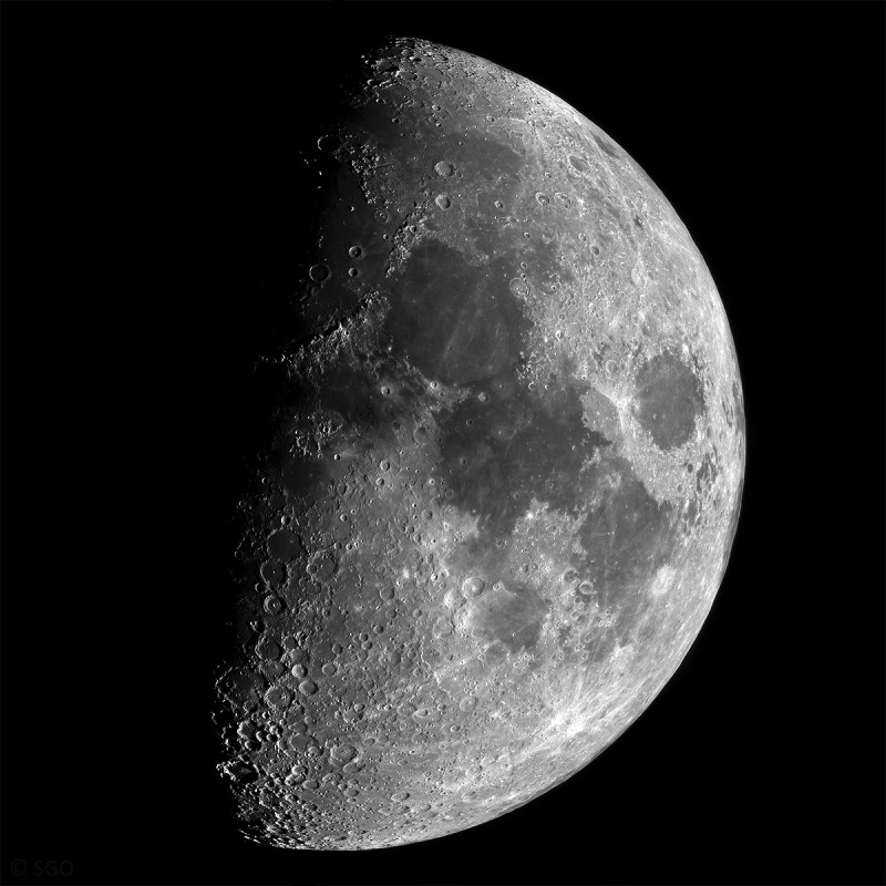 9. März 2014: Mond bei 61% zunehmend