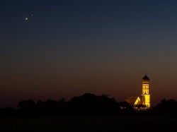 1. Juli 2015: Konjunktion von Venus und Jupiter