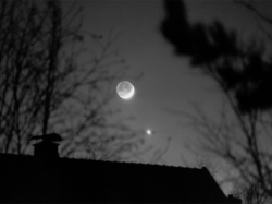 Mond jagt Venus