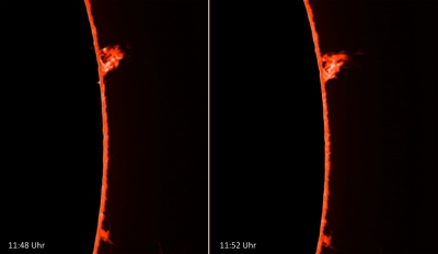 9. März 2012 - Entwicklung einer Protuberanz