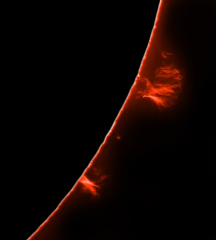 14. April 2013: Protuberanzen in H-Alpha