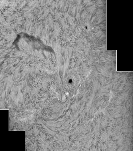 1. August 2012: AR 1529/30 H-alpha