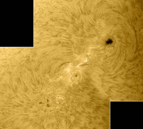 1. August 2012: AR 1532/36 H-alpha