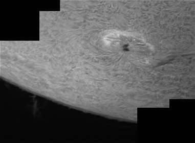 31. Oktober 2012: Sonnenfleck AR1598 h-alpha