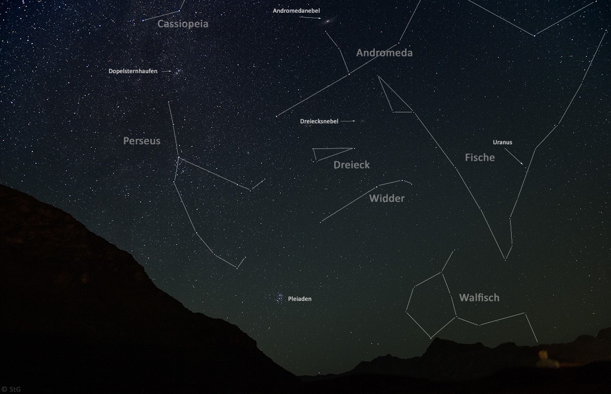 Kurz vor Sonnenaufgang: Perseus, Andromeda & Co.