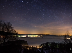 Nachts hoch über dem Kochelsee